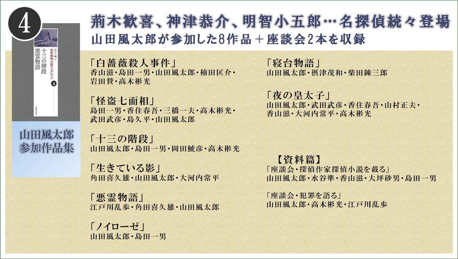 合作探偵小説コレクション』 全8巻のご案内｜春陽堂書店｜明治11年創業の出版社［江戸川乱歩・坂口安吾・種田山頭火など］